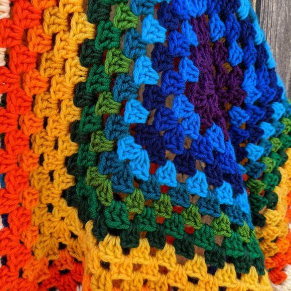 Color Fest Ruana Handmade Crochet by Tribal Bae - Picture 12 of 12